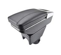 Pexorin Storage Box Arm Rest Rotatable Armrest Car Armrest Rest Center Console Storage Box Black Leather, for Renault, for Dacia, Duster I 2010-2015 2013 2014 Car Armrest Box(Black Thread)