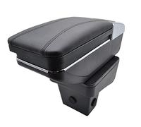 Pexorin Storage Box Armrest Content Arm Rest Rotatable Black Leather Ashtray, for Suzuki, Vitara 2015-2019 Car Armrest Box(Black thread)