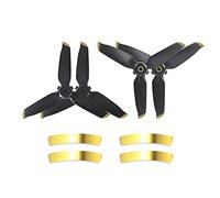 Pexorin Three Leaves Propellers Propeller Quick Release Blade Props Noise Reduction Accessoires, for DJI, FPV Combo Drone 5328S Drone Propeller Replacement(2 Pairs Golden)
