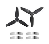 Pexorin Three Leaves Propellers Propeller Quick Release Blade Props Noise Reduction Accessoires, for DJI, FPV Combo Drone 5328S Drone Propeller Replacement(1 Pair Silver)