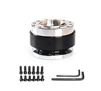 Pexorin Universal Aluminum Racing Steering Wheel Snap Off Quick Release Hub Adapter Boss Kit Car Sport Steering Wheel Steering Wheel Hub(Black)