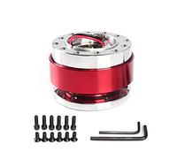 Pexorin Universal Aluminum Racing Steering Wheel Snap Off Quick Release Hub Adapter Boss Kit Car Sport Steering Wheel Steering Wheel Hub(Red)