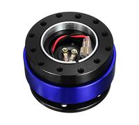 Pexorin Universal Car Auto Quick Release Steering Wheel Snap Off Hub Adapter Boss Kit Aluminum 6 Hole Steering Wheel Hub(Blue)