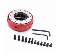 Pexorin Universal Car Auto Steering Wheel Ultrathin Quick Release Hub Adapter Snap Off Boss Kit Car Accessories Steering Wheel Hub(RED)