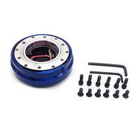 Pexorin Universal Car Auto Steering Wheel Ultrathin Quick Release Hub Adapter Snap Off Boss Kit Car Accessories Steering Wheel Hub(BLUE)