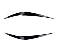 Pexorin vehicle front lamp eyebrow trim 2pcs Car Headlight Lamp Eyebrows Cover Trim Stickers, for Model Abs Material Accessories, for Bmw, for X1 F48 2015(Piano Black)