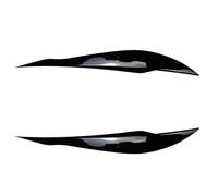 Pexorin vehicle front lamp eyebrow trim Auto Headlight Lamp Eyebrows Cover Trim Stickers, for 3 for Series 318i 320i 2012-2018 Eyelids Lids Abs Carbon, for Bmw, for F30 F31 2012 2018(Gloss Black)
