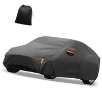 Pexorin vehicle parking cover Car Cover, for Tesla Model Y 2020-2023 210T Polyester Outdoor Full All Weather Waterproof with Driver Door, for Zipper License Plate Vent