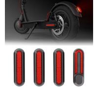 Pexorin Wheel Cover Protect Shell, for Xiaomi, Electric Scooter Pro 2/1S/m365 Pro Front Rear Safety Reflective Tube Night Reflector Parts Electric Scooter Reflective Wheel Cover(4 pcs side cover red)