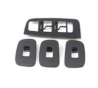 Pexorin Window Switch Button Cover Frame Decorative Trim LHD Chrome, for VOLVO, XC60 2018 2019 Car Window Switch Trim(Carbon look)