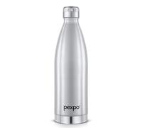 Pexpo Extreme 30 Hrs Hot & Cold Flask, Stainless Steel Water Bottle 28 oz - 850 ml Silver, Insulated, Adventure, Trekking, Office, Workout, Home, Adults