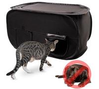 Pexter Cat Litter Box Enclosure, Dog Proof, Discreet and Hidden Litter Box, Kitty Litter Trap Design with Easy-Clean Feature, Scoop and Deodorizer Storage Pockets, Lightweight and Waterproof