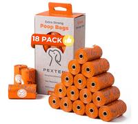 Pexter Dog Poop Bags, Leak-Proof, Strong and Unscented, 18 pack - 270 waste bag count
