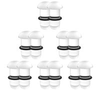 Pexveiuu 0G Solid Acrylic Clear Gauges Stretching Kit Plugs for Ears Gauges with O-Rings 0 Gauge Plastic Single Flare Gauge Tunnels Stretching Kit Ear Expander Piercing Jewelry for Women Men