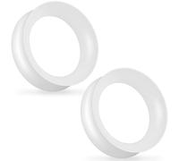 Pexveiuu 10G-50mm Clear Silicone Gauges for Ear Double Flared Ear Gauges Tunnels Flexible Plugs Tunnel Earrings for Women Men, 28 mm, Silicone, silicone