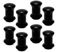 Pexveiuu 2G Solid Acrylic Black Gauges Plugs for Ears Stretching Kit Ears Gauges 2 Gauge Plastic Single Flare Gauge Tunnels Stretch Kit Ear Expander Piercing Jewelry Women Men 6mm 1/4 inch
