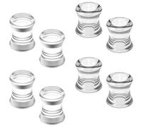 Pexveiuu 4G Acrylic Gauges for Ear Tunnels Plugs Earrings Silicone Clear Gauges Tunnel Earring 4 Gauge Plastic Ear Plug Stretching Kit Piercing Jewelry Women Men 5mm 3/16 inch