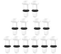 Pexveiuu 4G Solid Acrylic Clear Gauges Stretching Kit Plugs for Ears Gauges with O-Rings 4 Gauge Plastic Single Flare Gauge Tunnels Stretching Kit Ear Expander Piercing Jewelry for Women Men