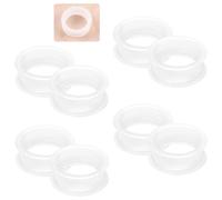 Pexveiuu 6G-50mm Thick Clear Silicone Ear Gauges Tunnels Rubber Ear Plugs Gauges Double Flared Flexible Tunnel Earrings for Women Men, Silicone, silicone