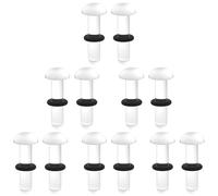 Pexveiuu 6G Solid Acrylic Clear Gauges Stretching Kit Plugs for Ears Gauges with O-Rings 6 Gauge Plastic Single Flare Gauge Tunnels Stretching Kit Ear Expander Piercing Jewelry for Women Men