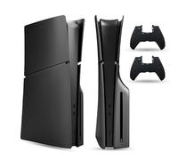 PEYANZ Faceplate Cover Compatible with PlayStation 5 Slim (Disc Edition) - Protective ABS Shell, Scratch-Resistant Matte Surface, Includes 2 Silicone Covers