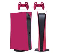 PEYANZ Faceplate for PS5 (Digital Edition), Cover Plate, ABS Shell, Printed Logo, Matt Skin, with Extra 2 Controller Silicone Covers