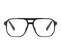 PEYEOISD Oversized Aviator Reading Glasses Men Women, Large Frame Square Anti Blue Light Reader Eyeglasses with Spring Hange