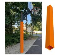 PEYNIR 5x5/8x8/15x15/20x20cm Basketball Pole Pads, Full Wrap-Around Square Rectangle Post Protector Covering Pad, for Carport/Playground/Awning Support Posts(Orange,L27 x W27 x H183cm)