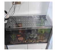 PEYNIR Acrylic Clear Fish Tank Cover, 20x10 24x18 30x12 36x18inch Custom Square Aquarium Anti-jumping Lid with Feeding Port, Avoid Cat Catching Fish(L55xW20in/139.7x50.8cm)