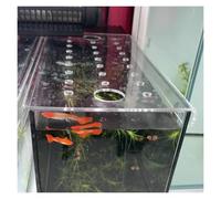 PEYNIR Aquarium Lids Acrylic Canopy, Square Fish Tank Top Cover To Protect Fish Jumping Out, Anti-jumping Lid Cover To Avoid Cat Catching Fish, with Feeding Port(L50 x W40cm)