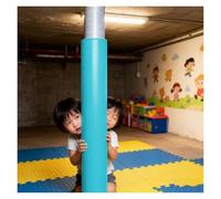 PEYNIR Basement Pole Padding for Kids Protection, All-Weather Wrap Around Pole & Post Padding for 5-20cm Diameter Basketball/Playground/Garage/Power Pole(Blue,Dia 8in/20.4cm)