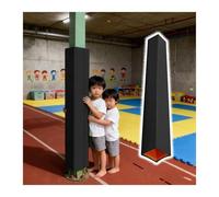 PEYNIR Basement Support Pole Padding 214cm Tall, Self Adhesive Safety Pole Pads for Playground Kindergarten Kids Protection, Basketball Court All-weather Foam Cushion Wrap(Black,16"x16"/41x41cm)