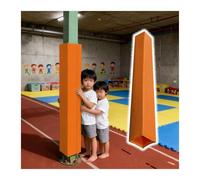 PEYNIR Basement Support Pole Padding 214cm Tall, Self Adhesive Safety Pole Pads for Playground Kindergarten Kids Protection, Basketball Court All-weather Foam Cushion Wrap(Orange,20"x20"/51x51cm)