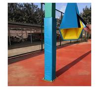 PEYNIR Basketball Hoop Padding for 10x10cm Square Pole, 4 Sided Wrap Around Foam Cushion for Court Carport Gym , Self Adhesive Child Crash Wrap Pad(Blue,H 48"/122cm)