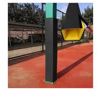 PEYNIR Basketball Pole Pad Fits 5x5 10x10 12x12 20x20cm Square Post, Playground Parking Lot Gym Column Wrap Protection Barrier, Weatherproof & Self Adhesive(Black,4"x4"/10x10cm)