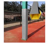 PEYNIR Basketball Pole Pad Fits 5x5 10x10 12x12 20x20cm Square Post, Playground Parking Lot Gym Column Wrap Protection Barrier, Weatherproof & Self Adhesive(Grey,8"x8"/20x20cm)