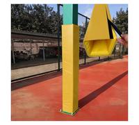 PEYNIR Basketball Pole Pad Fits 5x5 10x10 12x12 20x20cm Square Post, Playground Parking Lot Gym Column Wrap Protection Barrier, Weatherproof & Self Adhesive(Yellow,3.5"x3.5"/9x9cm)