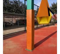 PEYNIR Basketball Pole Pad Fits 5x5 10x10 12x12 20x20cm Square Post, Playground Parking Lot Gym Column Wrap Protection Barrier, Weatherproof & Self Adhesive(Orange,7.5"x7.5"/19x19cm)