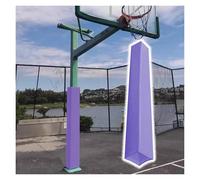 PEYNIR Basketball Pole Pad Heavy Duty Safety Pole Pads for Player Protection, Self Adhesive Waterproof Outer Cover Pole Padding, for Parking Lot/School/Gym, 84 inch Tall(Purple,7"x7"/18x18cm)