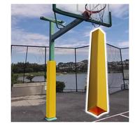 PEYNIR Basketball Pole Pad Heavy Duty Safety Pole Pads for Player Protection, Self Adhesive Waterproof Outer Cover Pole Padding, for Parking Lot/School/Gym, 84 inch Tall(Yellow,9"x9"/23x23cm)