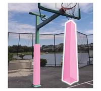 PEYNIR Basketball Pole Pad Heavy Duty Safety Pole Pads for Player Protection, Self Adhesive Waterproof Outer Cover Pole Padding, for Parking Lot/School/Gym, 84 inch Tall(Pink,9"x9"/23x23cm)