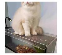 PEYNIR Cat Proof Fish Tank Lid, Clear Acrylic Aquarium Cuttable Cover with Fresh Air Hole, Custom Terrarium Jumping Proof Hood, Avoid Cat Catching Fish(L40xW14in/101.6x35.6cm )