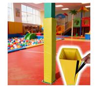 PEYNIR Children Playground Pole Padding Wrap 5x5/10x10/15x15/20x20/30x30/50x50cm, Foam Basement Square Pole Tube Column Cover, Reusable & All Weather(Yellow,5"x5"/13x13cm)
