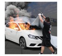 PEYNIR Fire Suppression Blanket Automotive, 3x4/4x6/6x8/8x10m Custom Electric Car Fire Smothering Blanket Reusable, for Warehouse/Garage/Factory(16.4x16.4ft/5x5m)