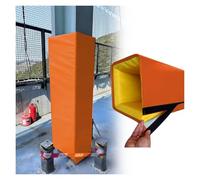 PEYNIR Outdoor Pole Padding Covered on All Sides, Garage Parking Lot Support Pole Pads, Square Basketball Pole Protection Mat Fit 50x50 30x30 20x20 15x15 10x10cm Posts(Orange,9.5"x9.5"/24x24cm)