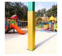 PEYNIR Pole Padding Wrap Around Foam for Playground 6ft, Customizable Basketball Hoop Pole Pads, All-weather Column Covers for Basement Parking Lot Gym(Yellow,17"x17"/43x43cm)