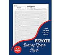 Peyote Beading Graph Paper: Large pattern paper for peyote stitch bead design with Large 8.5” × 11” size