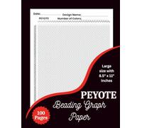 Peyote Beading Graph Paper: Large pattern paper for peyote stitch bead design with Large 8.5” × 11” size