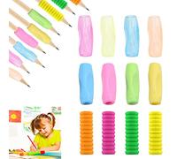 Peysaitr 12 Pcs Pencil Grips, Soft Cushioned Writing Aid Pencil Holder, Children's Silicone Pen Grips Foam Pen Grip, Ergonomic Writing Aid Grip Posture Correction for Kids, Students, Adults