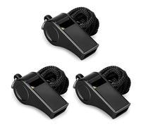 Peysaitr Pack of 3 whistles with lanyard, referee whistle, referee whistle, sports whistles for school sports, sports lessons, football, dog training